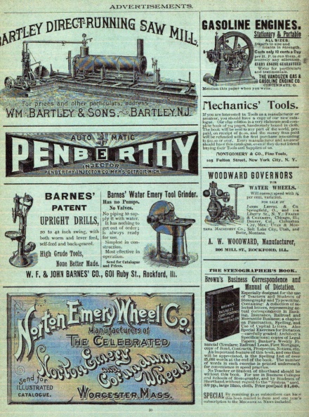 Vintage 1890 Woodward Water Wheel Governor ad.jpg